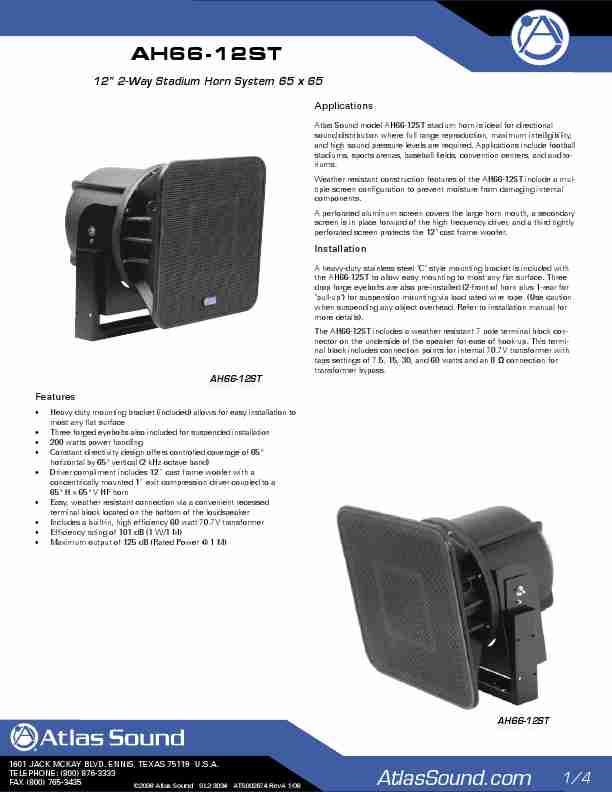 Atlas Sound Speaker System AH66-12ST-page_pdf